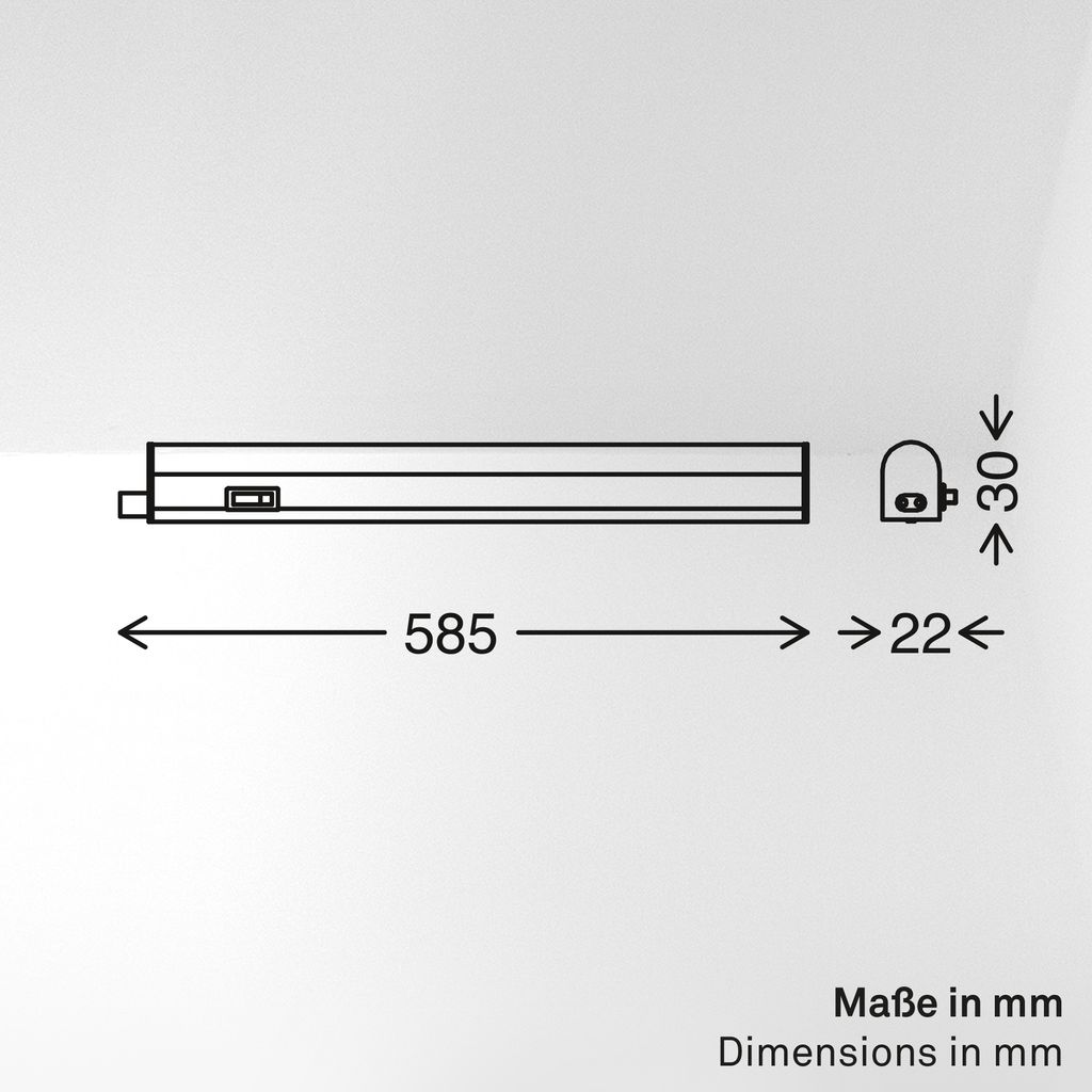 LED Apparecchio sottopensile 58,5 cm 8W 800lm bianco